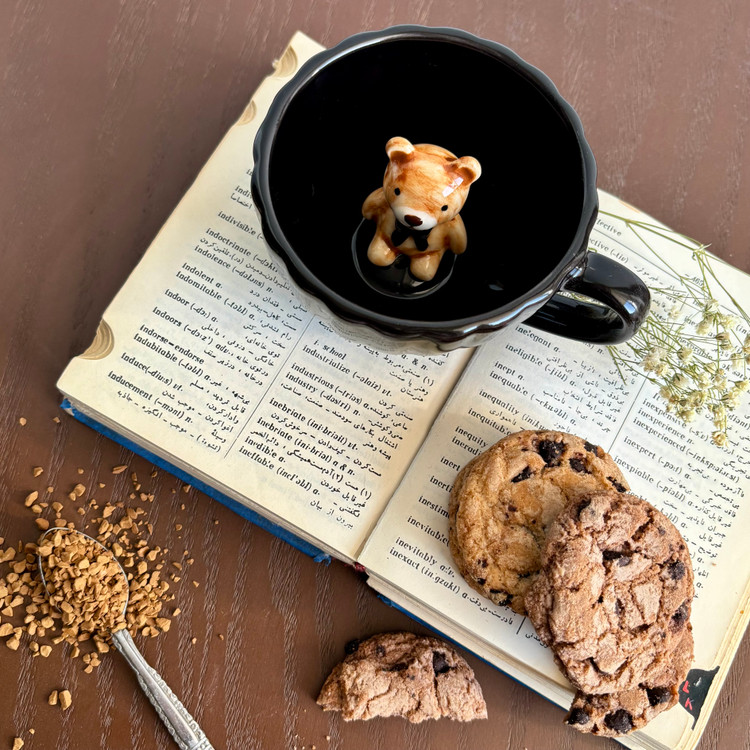 فنجان لته خوری تدی پاپیون دار
